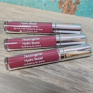 3x Neutrogena Hydro Boost Hydrating Lip Shine Soft Mulberry